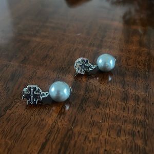 Tory Burch Metallic/Chrome/Silver Earrings